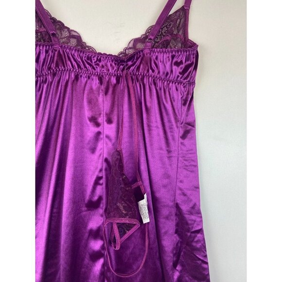 The Escanté Collection Women's Nightdress & Thong Raspberry Color Size X… - Picture 11 of 12